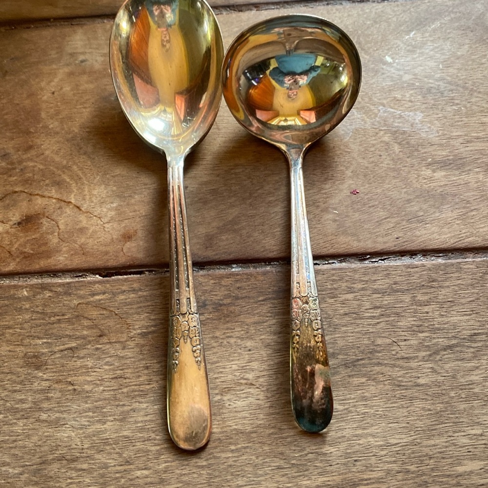 Vintage silver plate serving pieces